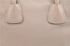 Authentic PRADA GLACE CALF Leather 2Way Shoulder Hand Bag B2625M Beige 4945F