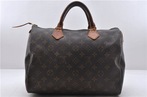 Authentic Louis Vuitton Monogram Speedy 30 Hand Boston Bag M41526 LV 4948D