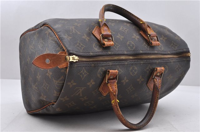 Authentic Louis Vuitton Monogram Speedy 30 Hand Boston Bag M41526 LV 4948D