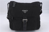 Authentic PRADA Nylon Leather Shoulder Cross Body Bag Black 4950D