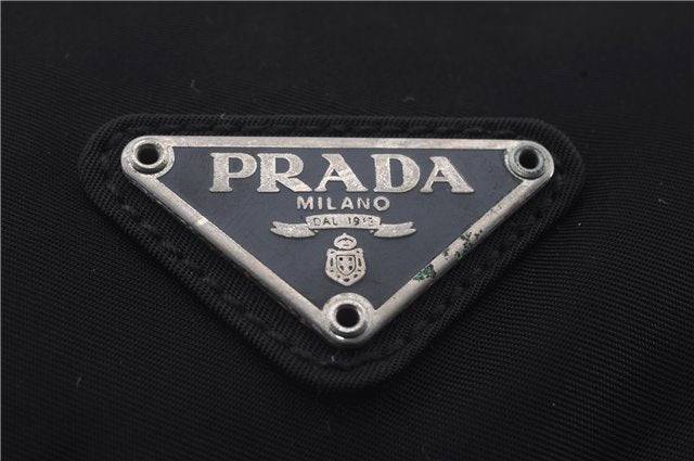 Authentic PRADA Nylon Leather Shoulder Cross Body Bag Black 4950D