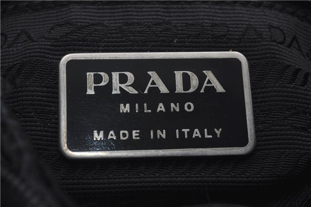 Authentic PRADA Nylon Leather Shoulder Cross Body Bag Black 4950D