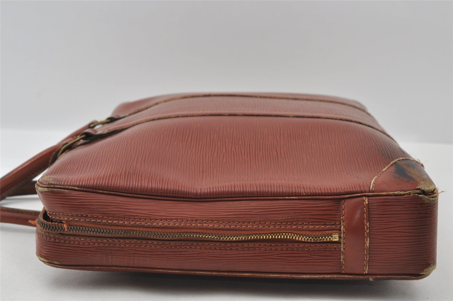 Authentic Louis Vuitton Epi Porte Documents Voyage Briefcase M54473 Brown 4951I