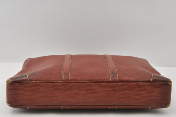 Authentic Louis Vuitton Epi Porte Documents Voyage Briefcase M54473 Brown 4951I