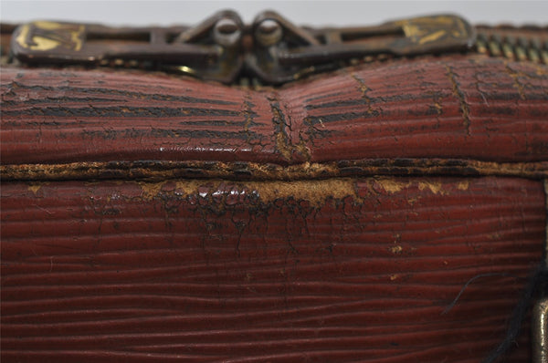 Authentic Louis Vuitton Epi Porte Documents Voyage Briefcase M54473 Brown 4951I