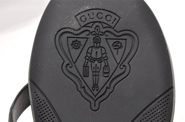 Authentic GUCCI Vintage Flip Flops Sandals Rubber Size US Size 9 Black 4952I