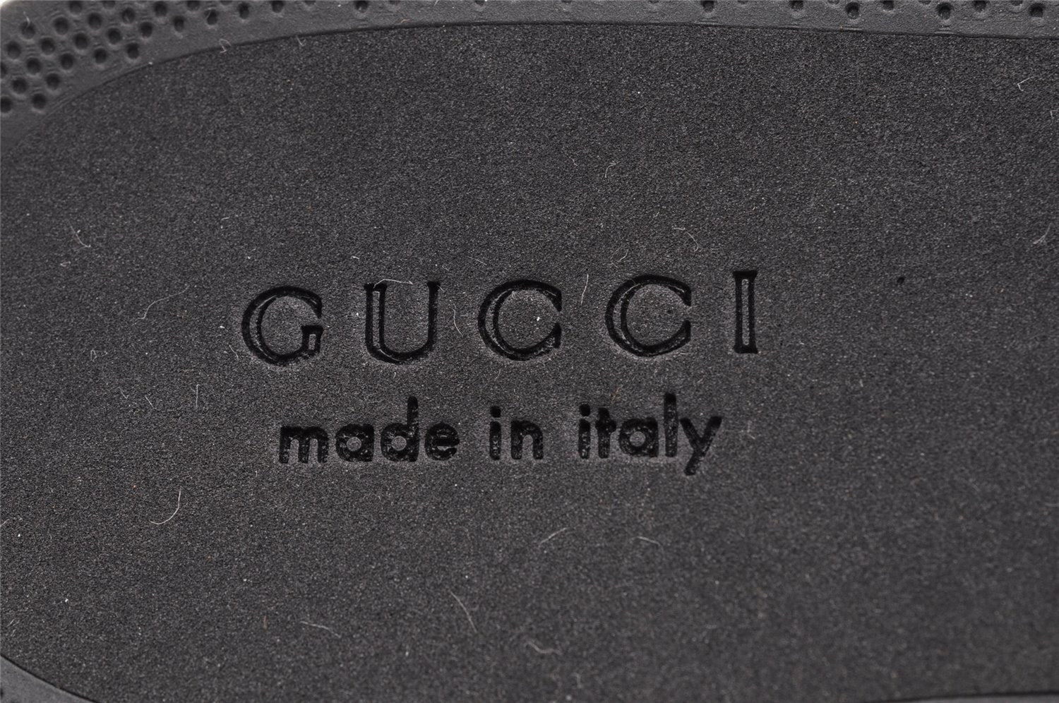 Authentic GUCCI Vintage Flip Flops Sandals Rubber Size US Size 9 Black 4952I