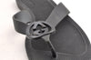 Authentic GUCCI Vintage Flip Flops Sandals Rubber Size US Size 9 Black 4952I
