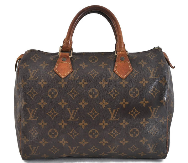 Authentic LOUIS VUITTON Monogram Speedy 30 Hand Bag M41526 LV Junk 4954C