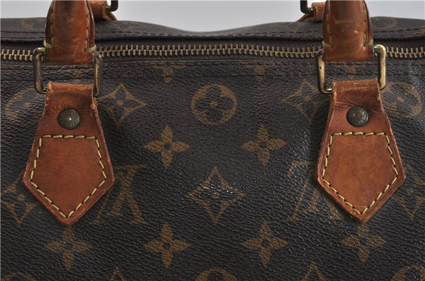 Authentic LOUIS VUITTON Monogram Speedy 30 Hand Bag M41526 LV Junk 4954C