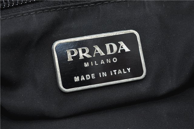 Authentic PRADA Nylon Plastic Shoulder Hand Bag Purse Black 4958D