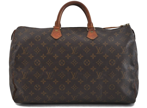 Authentic LOUIS VUITTON Monogram Speedy 40 Hand Bag Purse M41522 LV 4959C