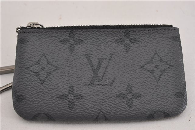 Auth Louis Vuitton Monogram Eclipse Pochette Cles Coin Purse Bi-color Box 4960F