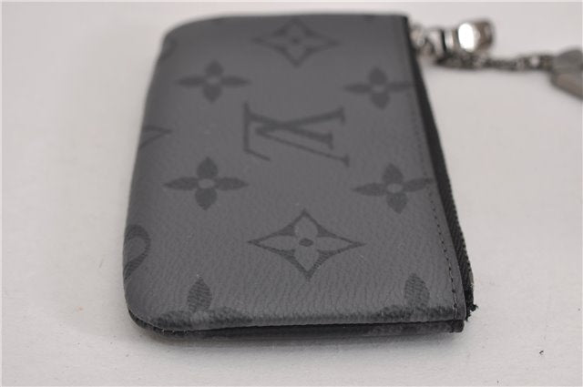 Auth Louis Vuitton Monogram Eclipse Pochette Cles Coin Purse Bi-color Box 4960F