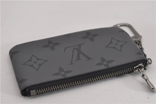 Auth Louis Vuitton Monogram Eclipse Pochette Cles Coin Purse Bi-color Box 4960F