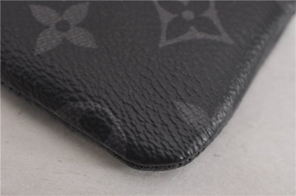 Auth Louis Vuitton Monogram Eclipse Pochette Cles Coin Purse Bi-color Box 4960F