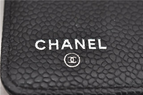 Authentic CHANEL Caviar Skin Matelasse Agenda Notebook Cover CC Logo Black 4961F