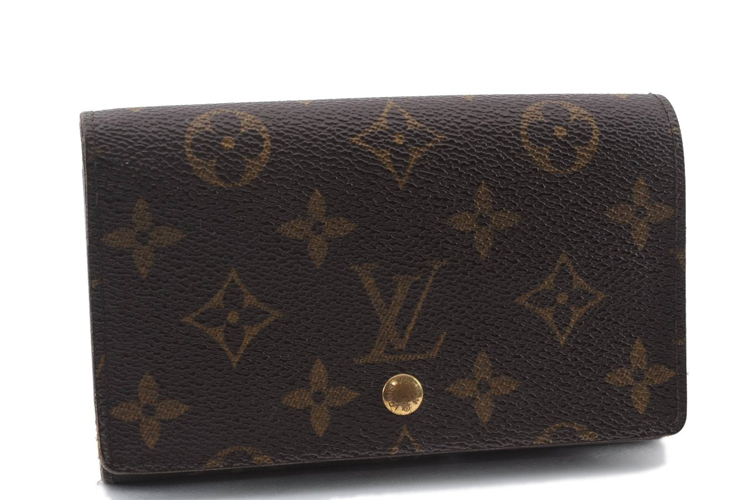 Auth LOUIS VUITTON Monogram Porte Monnaie Billets Tresor Wallet M61730 LV 4966C