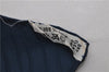 Authentic HERMES Pleats Scarf "CIRQUE MOLIER" Silk Navy Box 4966F