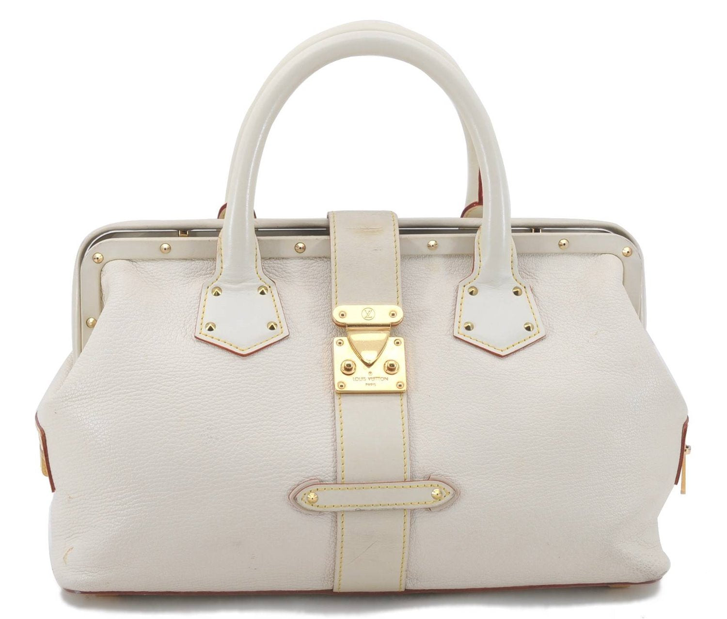 Auth Louis Vuitton Suhali L'ingenieux PM Shoulder Hand Bag Ivory M91811 LV 4967D