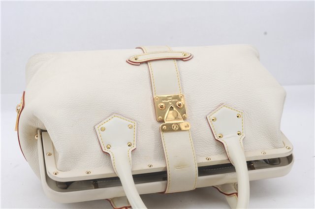 Auth Louis Vuitton Suhali L'ingenieux PM Shoulder Hand Bag Ivory M91811 LV 4967D