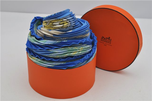 Auth HERMES Pleats Scarf 