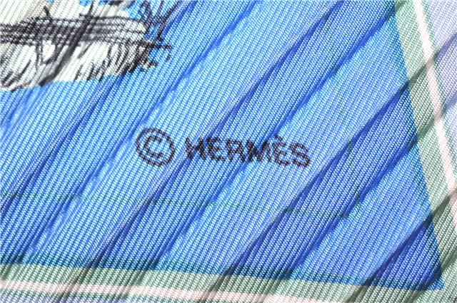 Auth HERMES Pleats Scarf 