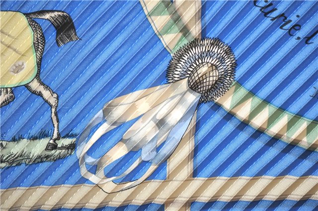 Auth HERMES Pleats Scarf 