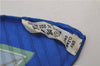 Auth HERMES Pleats Scarf "Couvertures et tenues de jour" Silk Blue Box 4968F