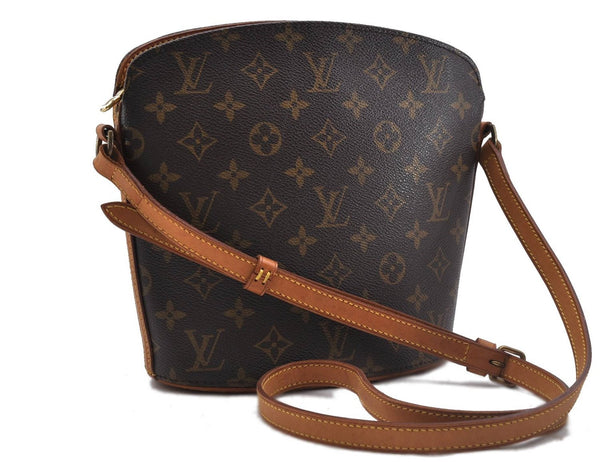 Authentic Louis Vuitton Monogram Drouot Shoulder Cross Body Bag M51290 LV 4970D