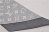 Authentic Louis Vuitton Bandeaux Monogram Padlock Pattern Scarf Silk Gray 4970F