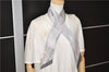 Authentic Louis Vuitton Bandeaux Monogram Padlock Pattern Scarf Silk Gray 4970F