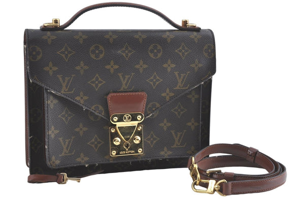 Authentic Louis Vuitton Monogram Monceau 2Way Shoulder Hand Bag M51187 LV 4971B