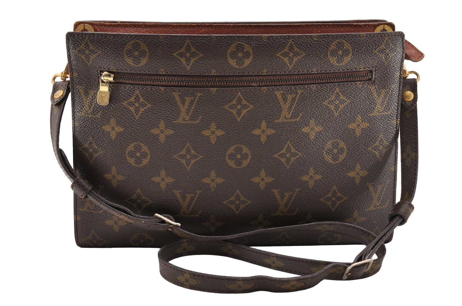 Authentic Louis Vuitton Monogram Enghien Shoulder Cross Bag M51205 LV Junk 4971I