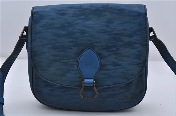 Auth LOUIS VUITTON Epi Saint Cloud GM Shoulder Cross Body Bag M52195 Blue 4974C