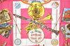 Authentic HERMES Carre 90 Scarf "NEW ORLEANS THE ORIGINAL" Silk Pink 4974F