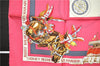 Authentic HERMES Carre 90 Scarf "NEW ORLEANS THE ORIGINAL" Silk Pink 4974F