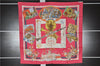 Authentic HERMES Carre 90 Scarf "NEW ORLEANS THE ORIGINAL" Silk Pink 4974F