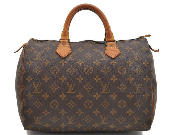 Authentic Louis Vuitton Monogram Speedy 30 Hand Boston Bag M41526 LV 4976D
