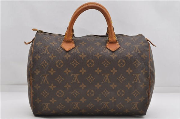 Authentic Louis Vuitton Monogram Speedy 30 Hand Boston Bag M41526 LV 4976D