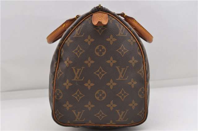 Authentic Louis Vuitton Monogram Speedy 30 Hand Boston Bag M41526 LV 4976D