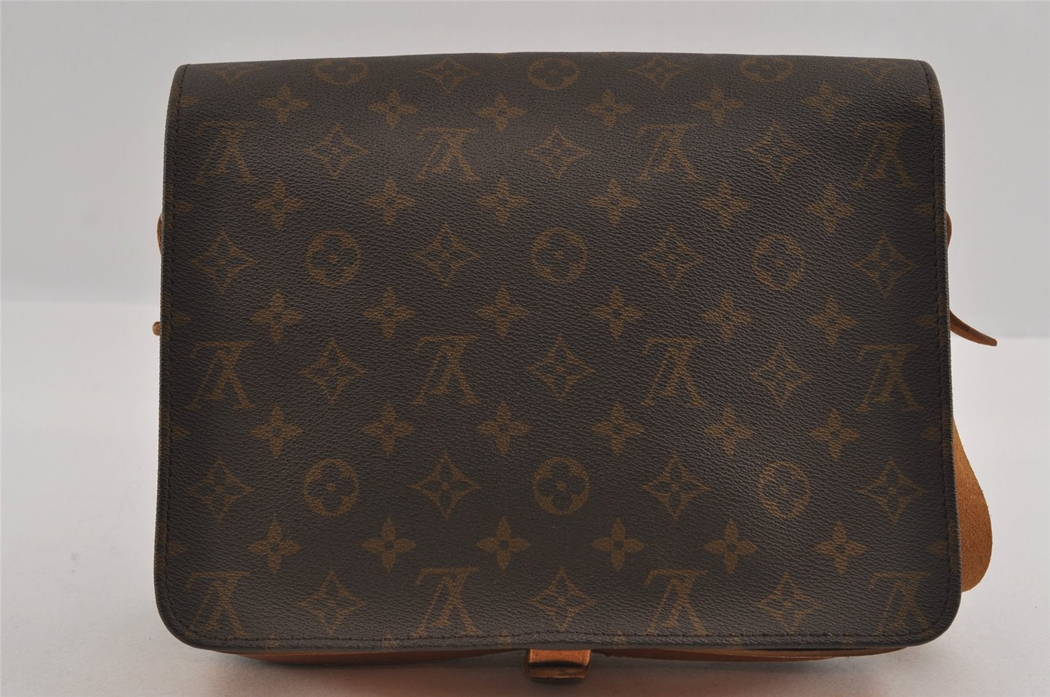 Authentic Louis Vuitton Monogram Cartouchiere GM Shoulder Bag Old Model 4977I