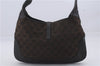 Auth GUCCI Sherry Line Jackie Shoulder Hand Bag GG Canvas Leather Brown 4978D