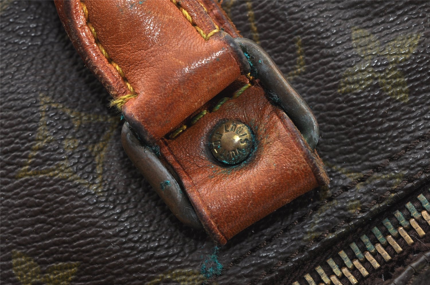 Authentic Louis Vuitton Monogram Keepall 55 Boston Bag Old Model LV Junk 4980I
