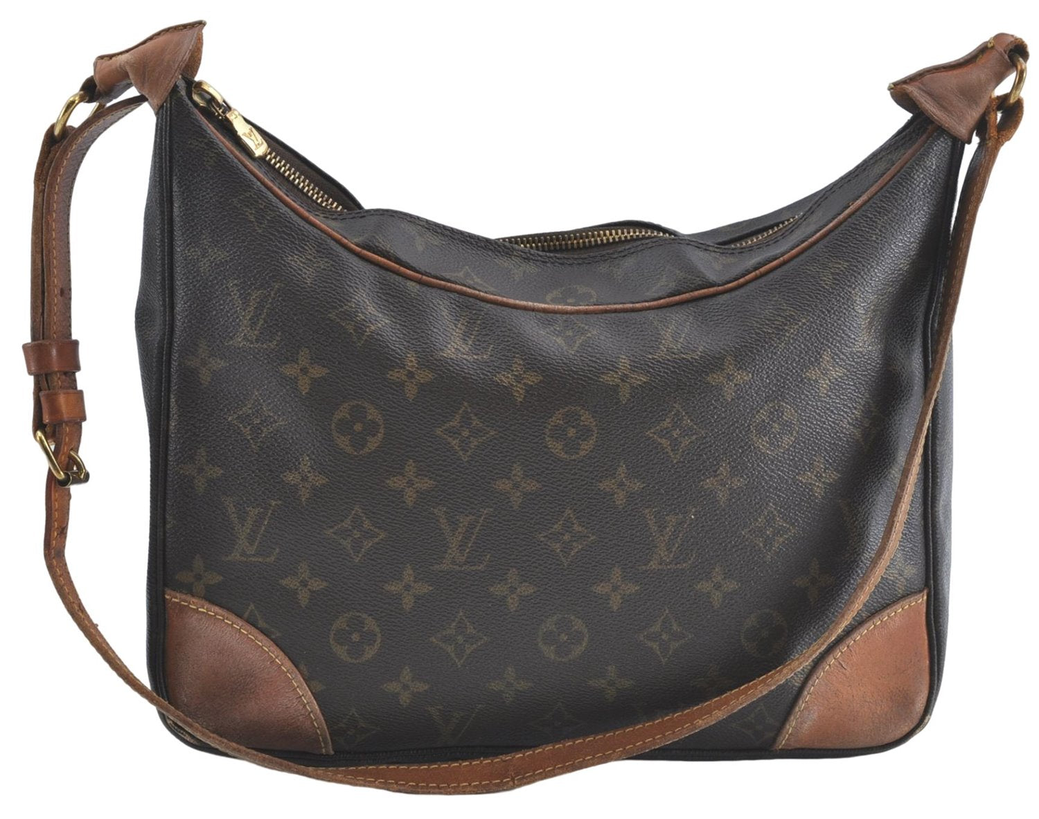 Authentic Louis Vuitton Monogram Boulogne 30 Shoulder Cross Bag M52165 LV 4982B