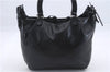 Authentic PRADA Leather Hand Bag Purse Black 4982D