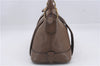 Authentic BURBERRY Vintage Leather Enamel Shoulder Hand Bag Brown 4983D