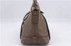 Authentic BURBERRY Vintage Leather Enamel Shoulder Hand Bag Brown 4983D