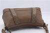 Authentic BURBERRY Vintage Leather Enamel Shoulder Hand Bag Brown 4983D