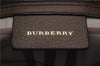 Authentic BURBERRY Vintage Leather Enamel Shoulder Hand Bag Brown 4983D